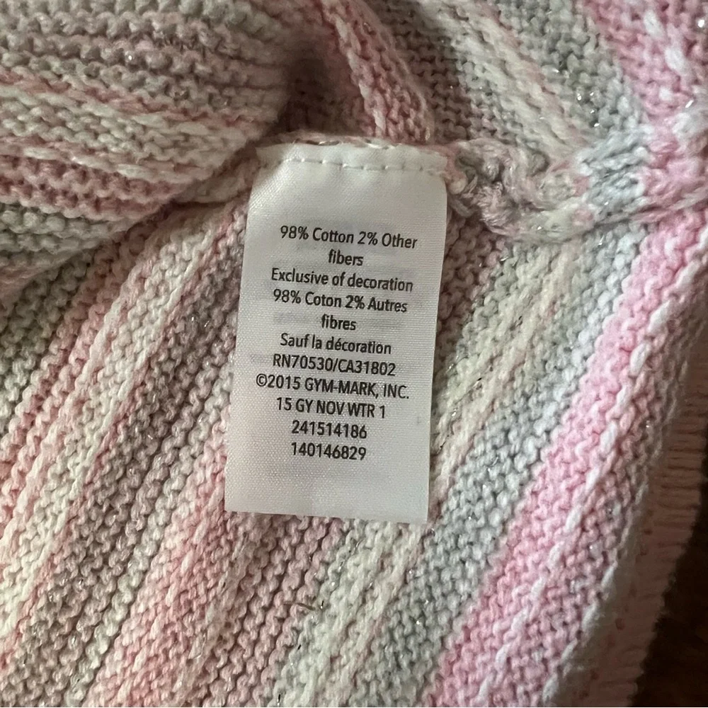 Gymboree Pink Striped Baby Cardigan Sweater size 3-6 months